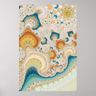 Póster Patrón fractal intrincado