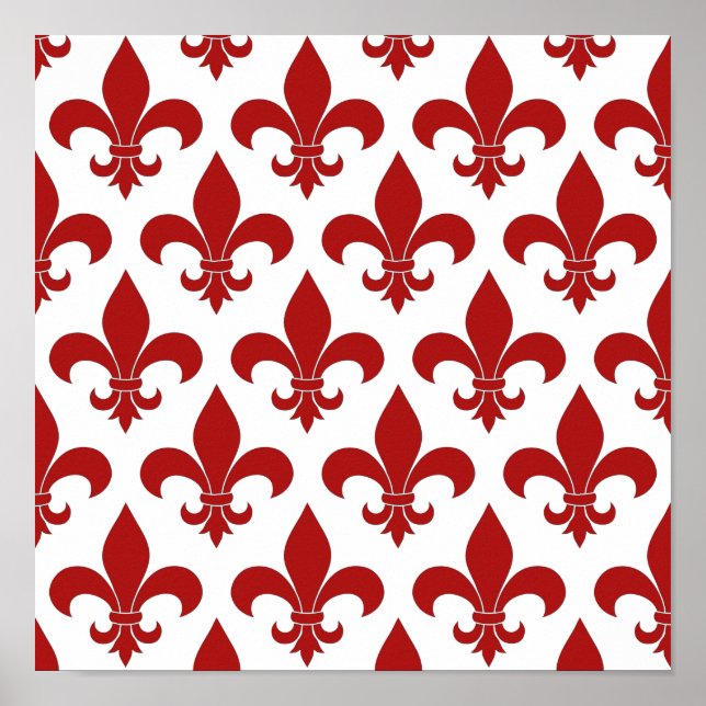 Póster Patrón francés fleur de lis Parisino (Frente)