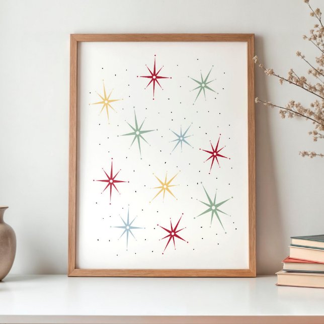 Póster Patrón Funky Atomic Starburst Mid Century (Subido por el creador)