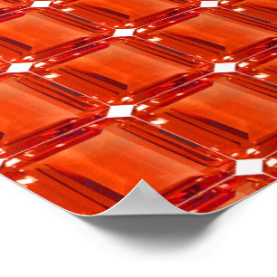 Póster Patrón Gemstone naranja