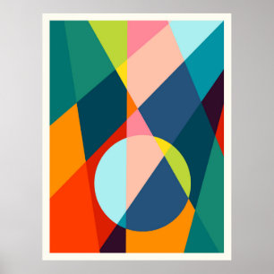 Póster Patrón geométrico abstracto