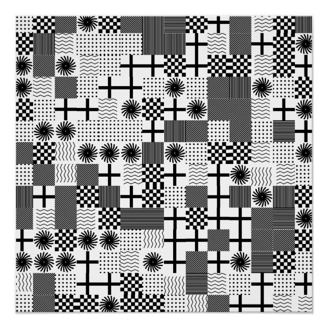 Póster Patrón geométrico abstracto (Anverso)