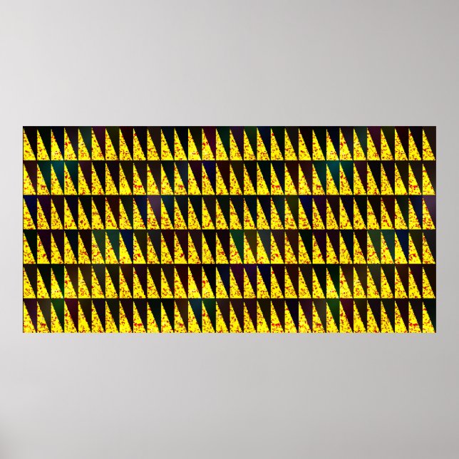 Póster Patrón geométrico abstracto con triángulos (Frente)