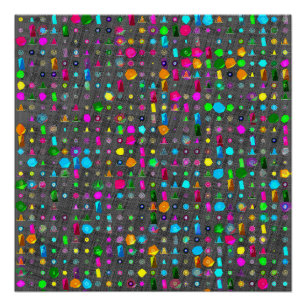 Póster Patrón geométrico abstracto en lienzo