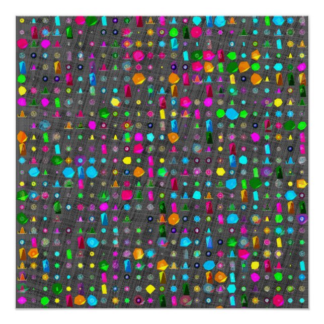 Póster Patrón geométrico abstracto en lienzo (Anverso)