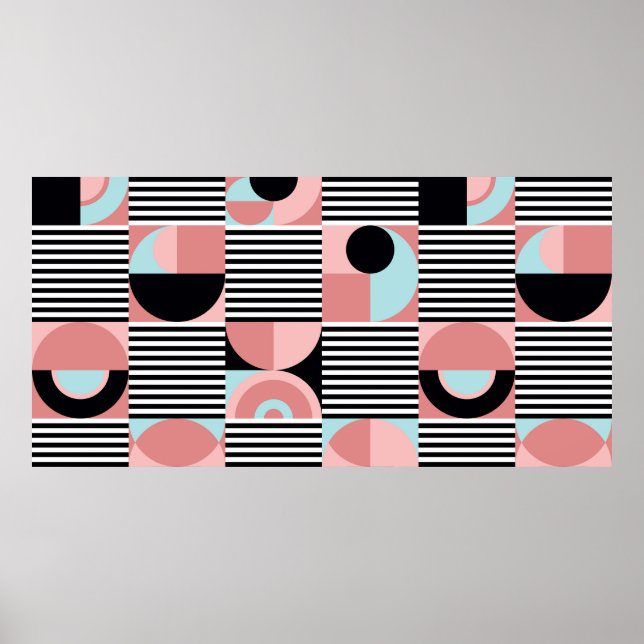 Póster Patrón geométrico abstracto. Estampado moderno sin (Frente)
