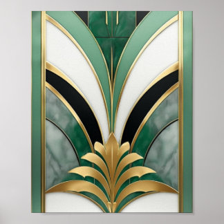 Póster Patrón geométrico Art Deco