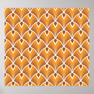 Póster Patrón geométrico clásico Art Deco