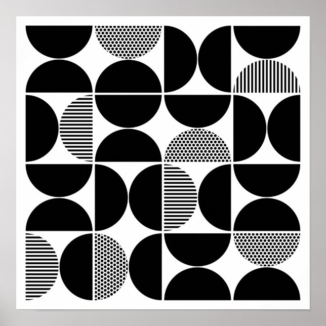 Póster Patrón geométrico de Mid Century (Frente)
