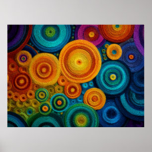 Póster Patrón geométrico de remolino abstracto en espiral