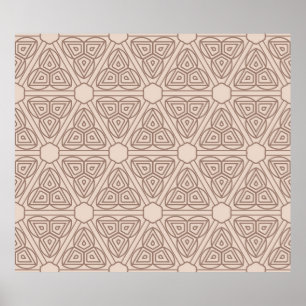Póster patrón geométrico decorativo sin soldadura. ilustr