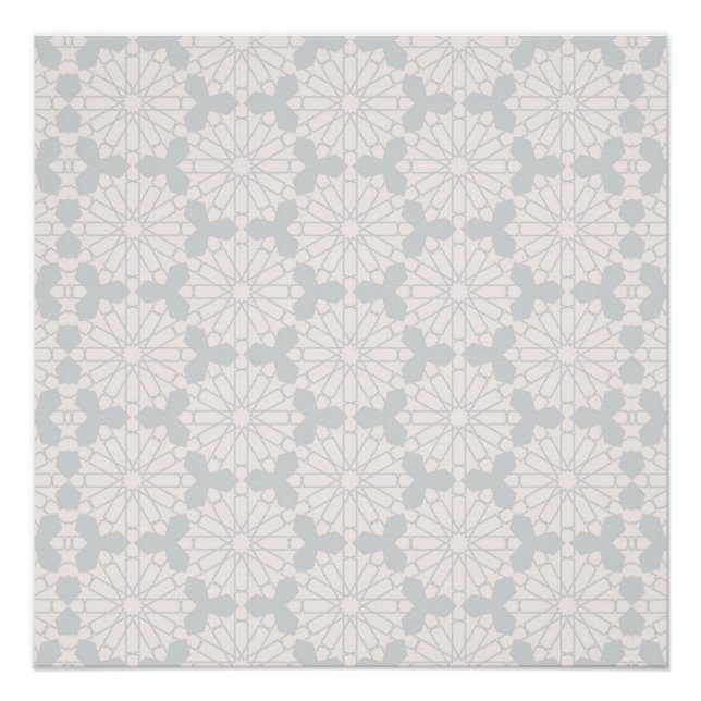 Póster Patrón geométrico islámico (Anverso)