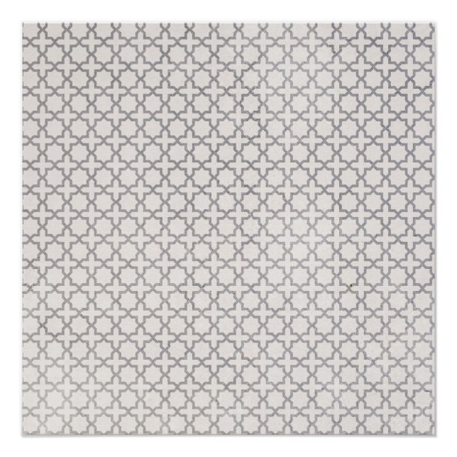 Póster Patrón geométrico islámico beige (Anverso)