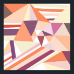 Póster Patrón geométrico moderno abstracto de coral rosa<br><div class="desc">Patrón de formas geométricas abstractas y modernas de coral,  rosa,  púrpura y blanca.Diseño de líneas geométricas de colores pastel artísticas con rayas en fondo blanco.Obtén este patrón geométrico de tramos abstracto y fresco para ella o para cualquiera en cualquier ocasión.</div>