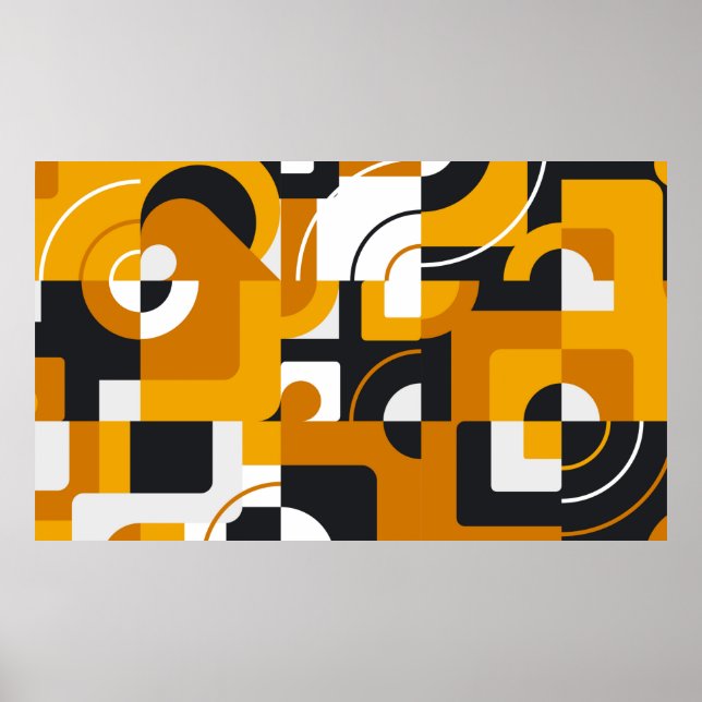 Póster Patrón geométrico moderno sin soldadura (Frente)