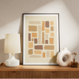 Póster Patrón geométrico retro con rectángulos