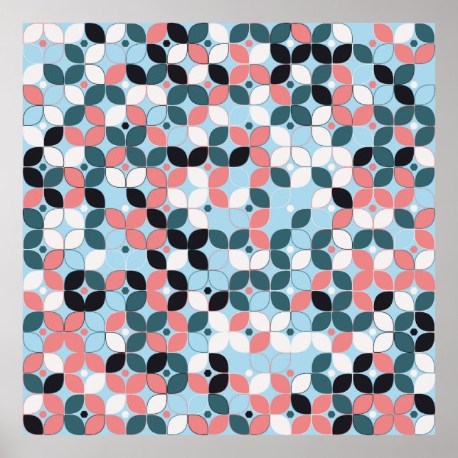 Póster patrón geométrico sin costura, geométrico, abstrac (Frente)