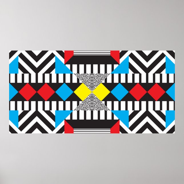 Póster Patrón geométrico sin fisuras en estílico abstract (Frente)