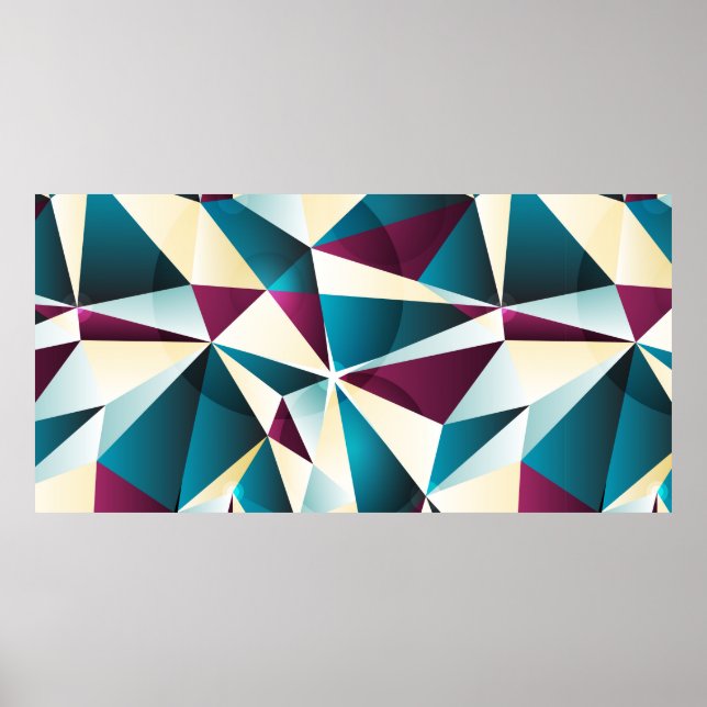 Póster Patrón geométrico sin foco. Ilustracion vintage i (Frente)