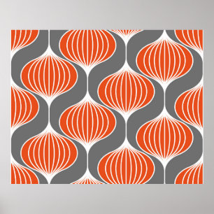 Póster Patrón geométrico sin inconvenientes con líneas on