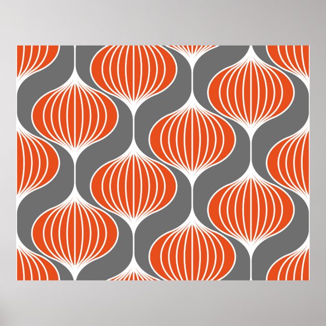 Póster Patrón geométrico sin inconvenientes con líneas on (Frente)