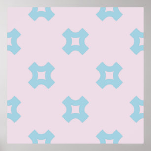 Póster Patrón geométrico sin soldadura de estilo Funky co