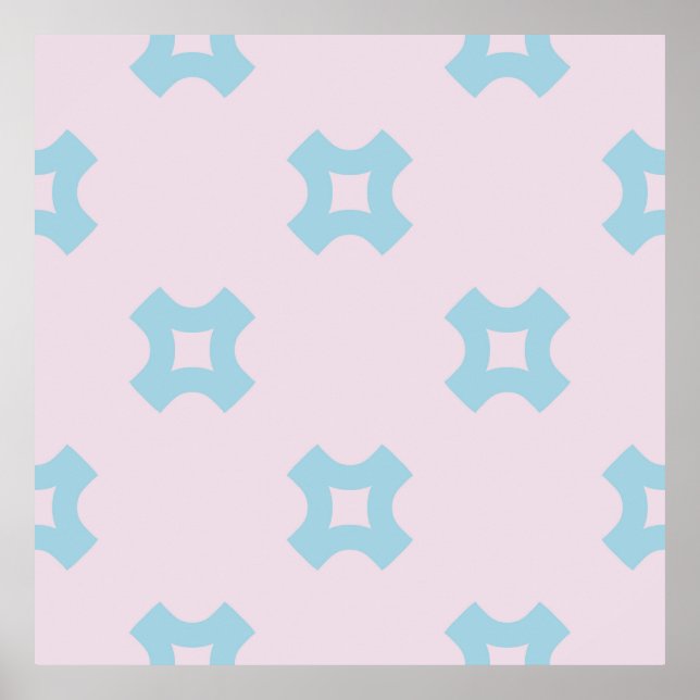 Póster Patrón geométrico sin soldadura de estilo Funky co (Frente)