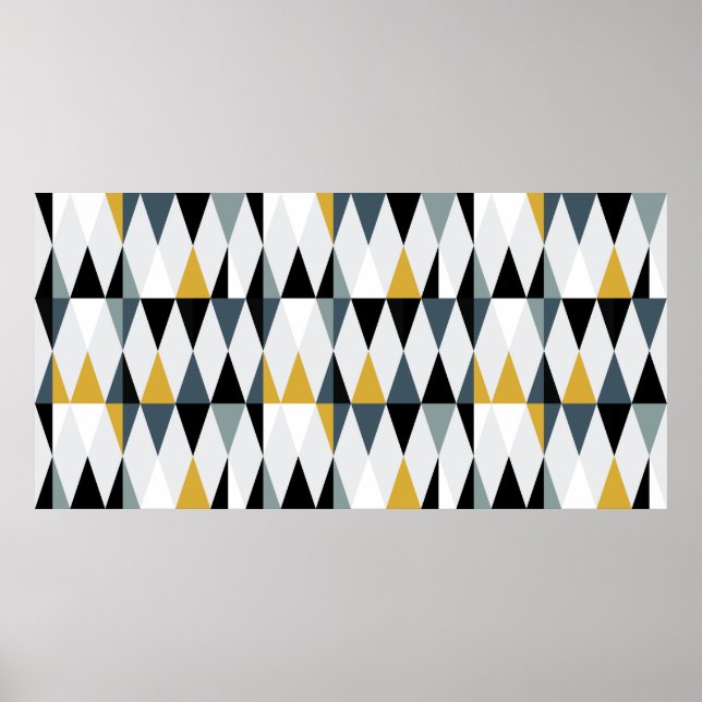 Póster Patrón geométrico uniforme abstracto moderno con t (Frente)