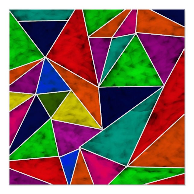 Póster Patrón geométrico vibrante (Anverso)