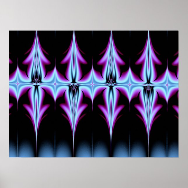 Póster Patrón gótico morado y negro (Frente)