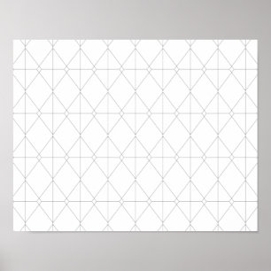Póster Patrón gráfico de línea simple, elegante, fresco y