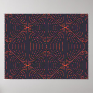 Póster Patrón gráfico sencillo y elegante inspirado en Na