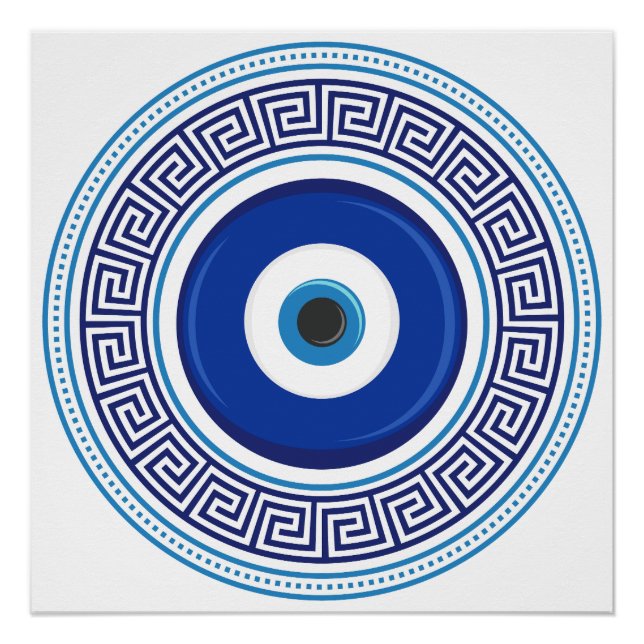 Póster Patrón griego mal ojo Nazar (Anverso)