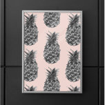 Póster Patrón Gris Tropical y Piña Rosa Sin Marea<br><div class="desc">Patrón Gris Tropical y Piña Rosa Sin Marea</div>