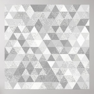 Póster Patrón grunge Triángulo Bonito II + tus ideas