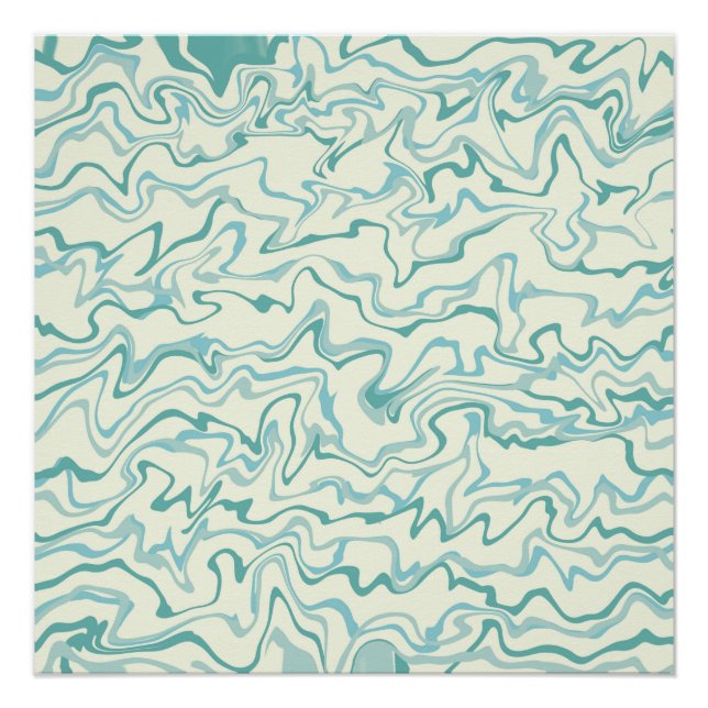 Póster Patrón Hippie 70 de Boho de Bañón líquido de mármo (Anverso)