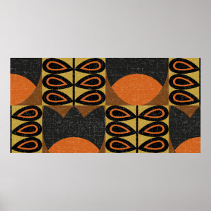 Póster patrón impecable en el estilo de diseño escandinav