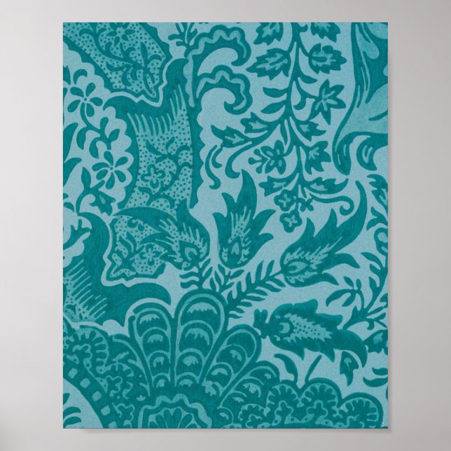 Póster Patrón indio de William Morris (Frente)