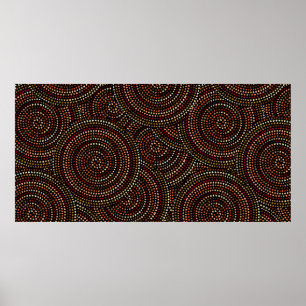 Póster Patrón ininterrumpido de boho étnico al estilo afr