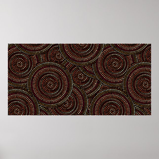 Póster Patrón ininterrumpido de boho étnico al estilo afr (Frente)