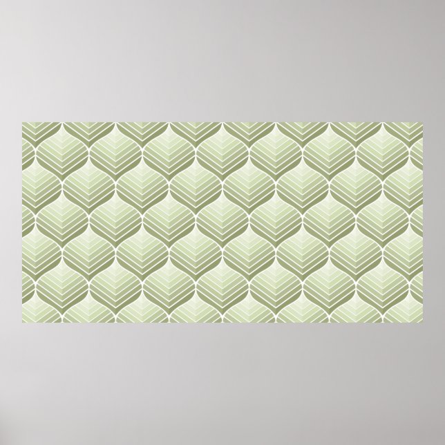 Póster Patrón ininterrumpido geométrico floral vintage. A (Frente)