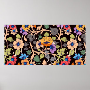 Póster patrón ininterrumpido. ornamento islámico clásico