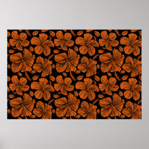 Póster Patrón inquebrantable de hawaiano brillante con h