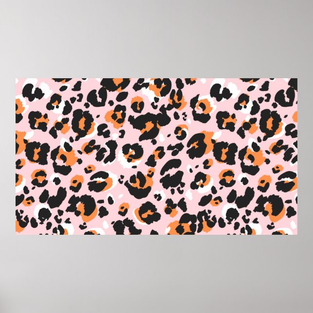 Póster Patrón leopardo sin fisuras. Textura clásica de le (Frente)