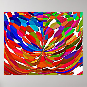 Póster Patrón mágico de flor Lotus de alta energía V1