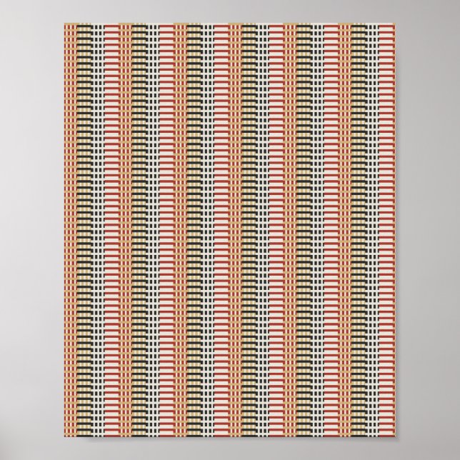Póster Patrón matemático pixelado (Frente)