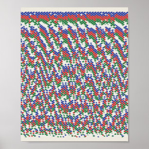 Póster Patrón matemático pixelado