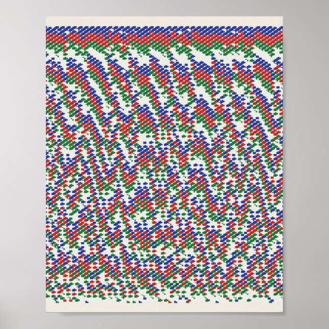 Póster Patrón matemático pixelado (Frente)