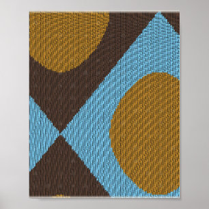 Póster Patrón minimalista pixelado