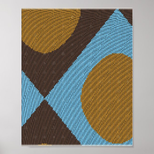 Póster Patrón minimalista pixelado (Frente)